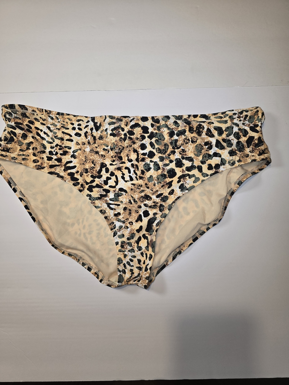 jcpenney Leopard Print Bikini Bottoms in Tan, Black, Cream